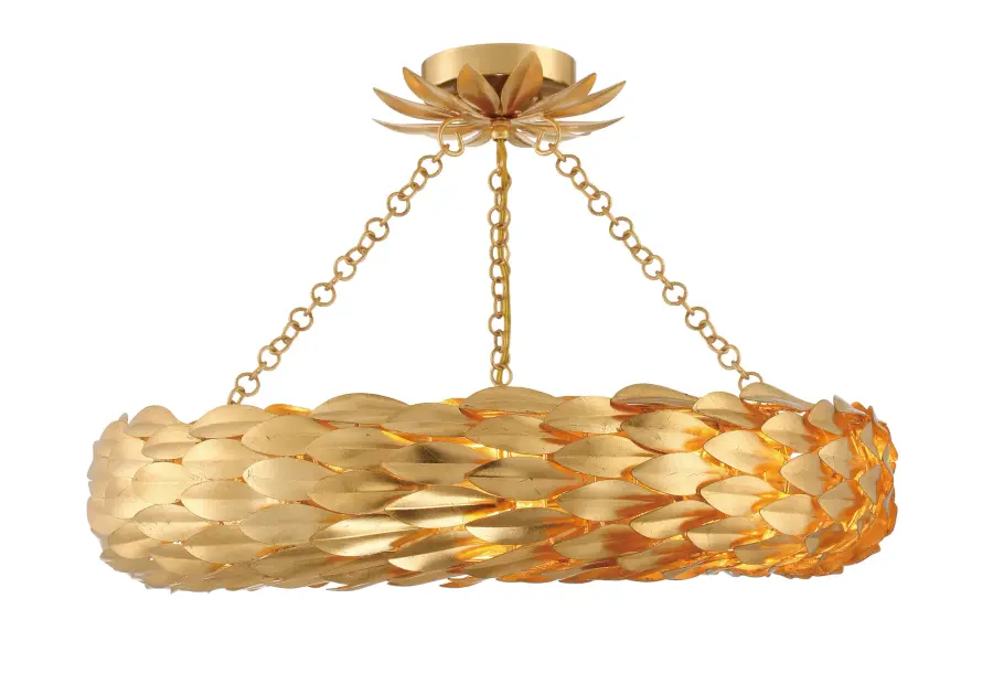 Broche 24" Semi Flush Mount in Antique Silver - Image 1