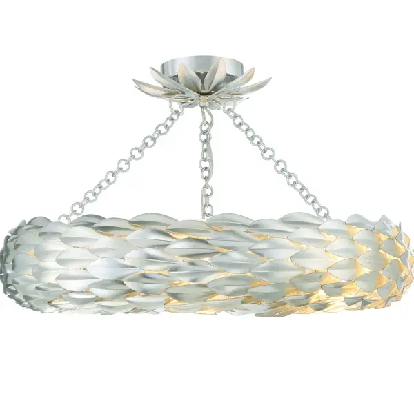 Broche 24" Semi Flush Mount in Antique Silver - Image 16