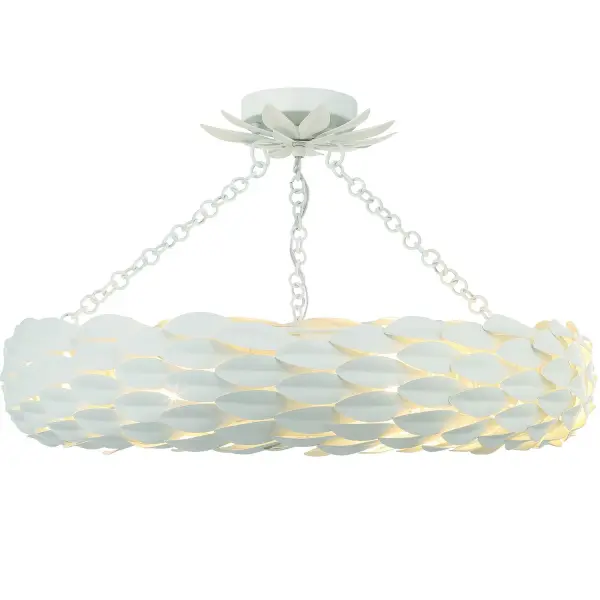 Broche 24" Semi Flush Mount in Antique Silver - Image 10