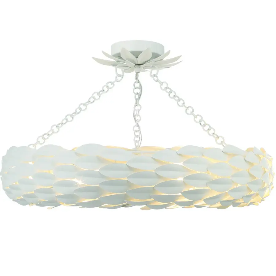 Broche 24" Semi Flush Mount in Antique Silver - Image 10