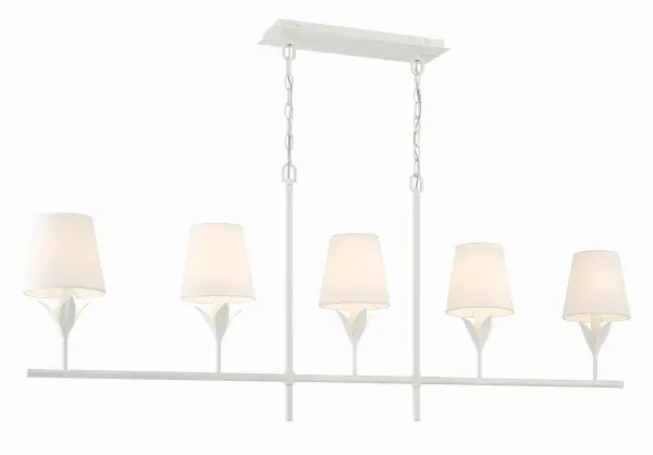 Broche 53.5" Linear Chandelier in Antique Gold - Image 13