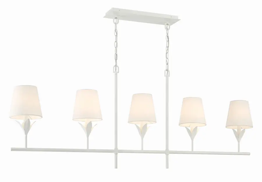 Broche 53.5" Linear Chandelier in Antique Gold - Image 13