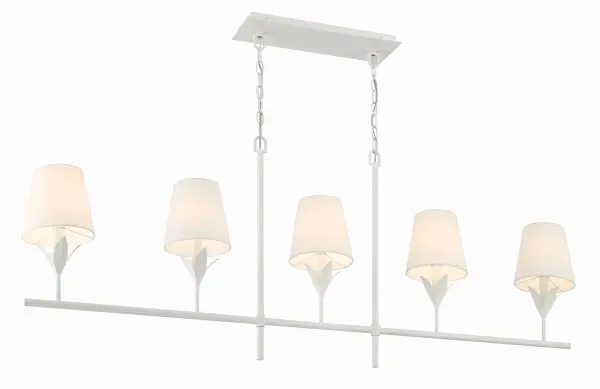 Broche 53.5" Linear Chandelier in Antique Gold - Image 14
