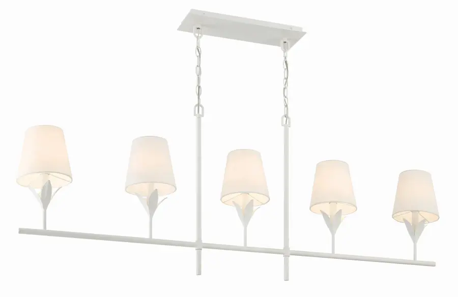 Broche 53.5" Linear Chandelier in Antique Gold - Image 14