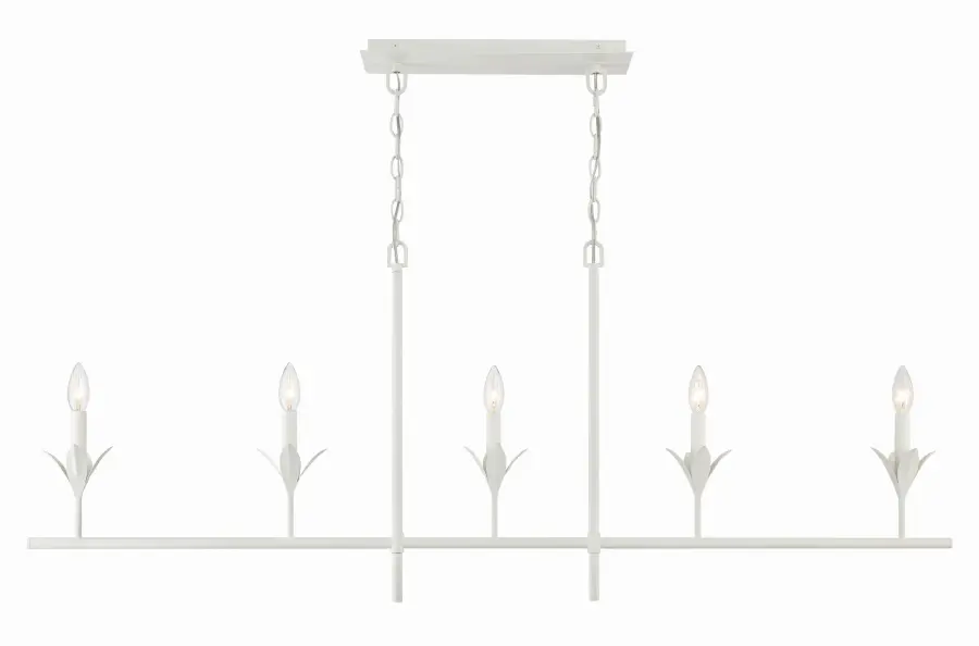 Broche 53.5" Linear Chandelier in Antique Gold - Image 15