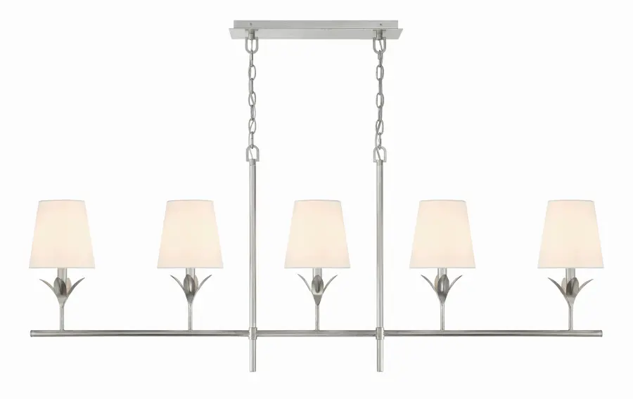 Broche 53.5" Linear Chandelier in Antique Gold - Image 20