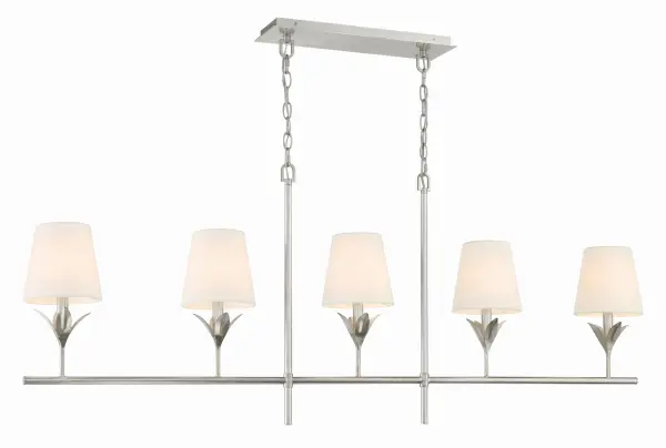 Broche 53.5" Linear Chandelier in Antique Gold - Image 22