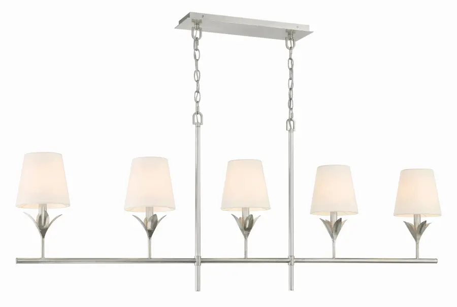 Broche 53.5" Linear Chandelier in Antique Gold - Image 22