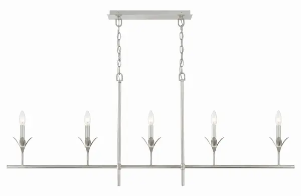 Broche 53.5" Linear Chandelier in Antique Gold - Image 24