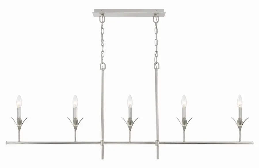 Broche 53.5" Linear Chandelier in Antique Gold - Image 24