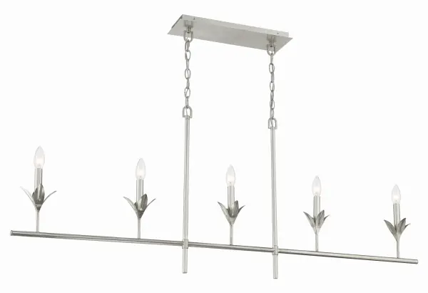 Broche 53.5" Linear Chandelier in Antique Gold - Image 25