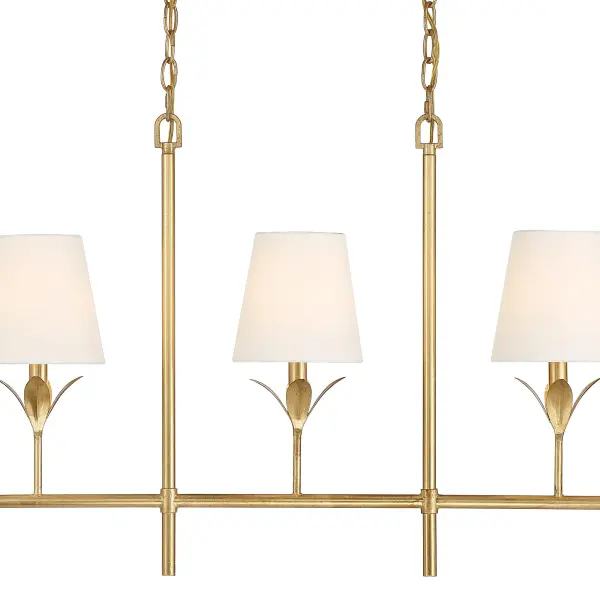 Broche 53.5" Linear Chandelier in Antique Gold - Image 8
