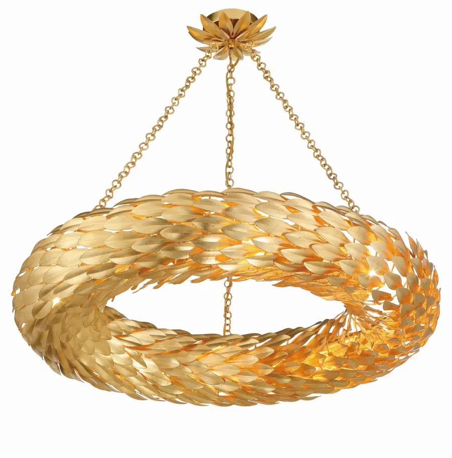 Broche 33.5" Chandelier in Antique Gold - Image 1