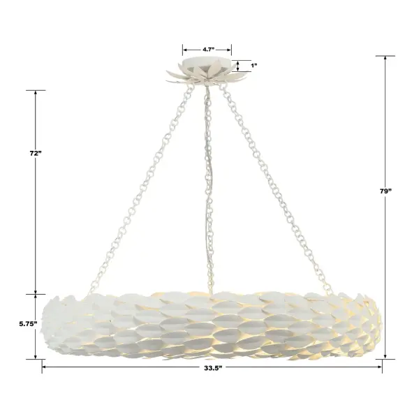 Broche 33.5" Chandelier in Antique Gold - Image 17