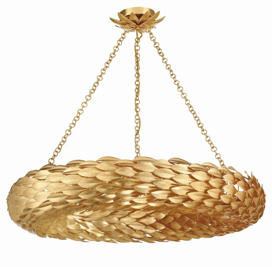 Broche 33.5" Chandelier in Antique Gold - Image 3
