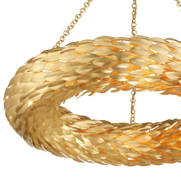 Broche 33.5" Chandelier in Antique Gold - Image 5