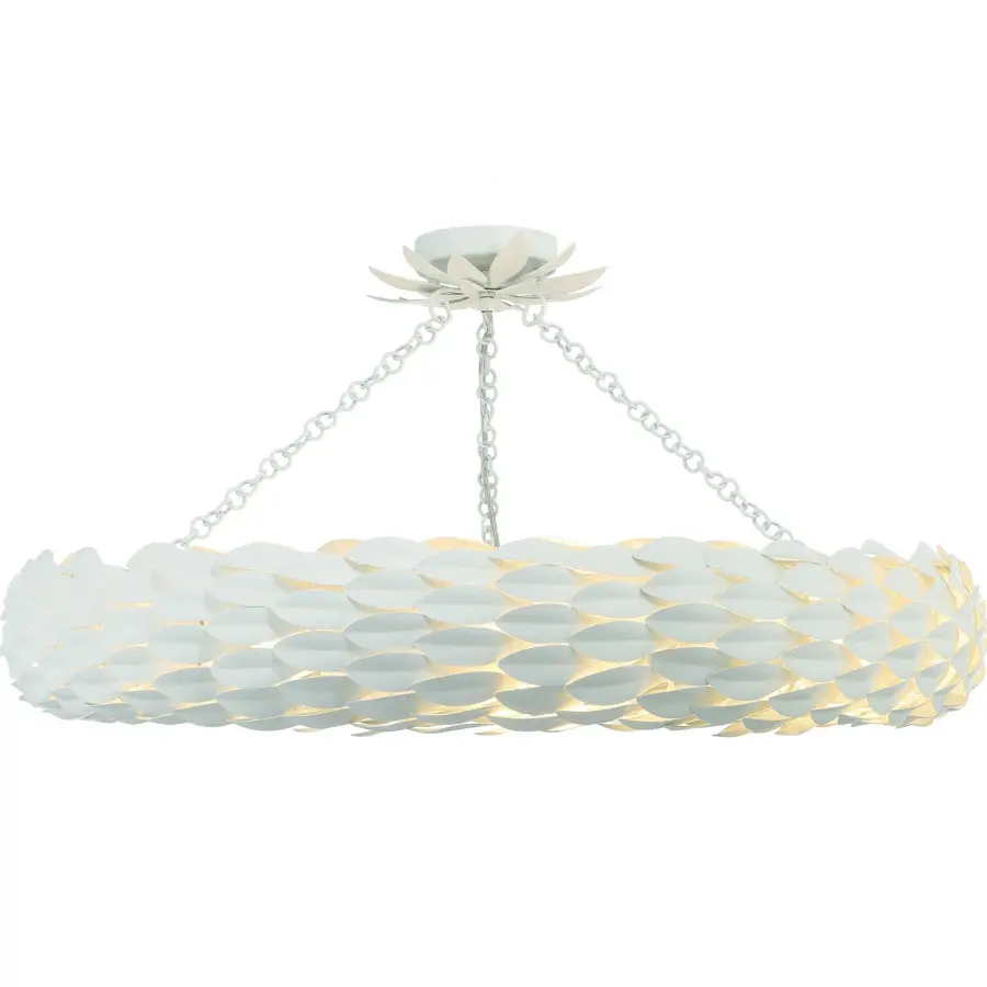 Broche 33.5" Semi Flush Mount in Antique Gold - Image 11