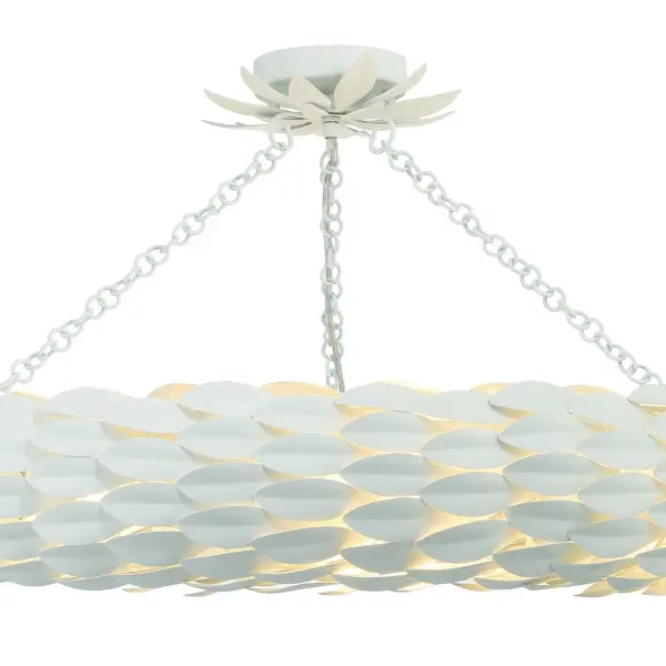 Broche 33.5" Semi Flush Mount in Antique Gold - Image 12