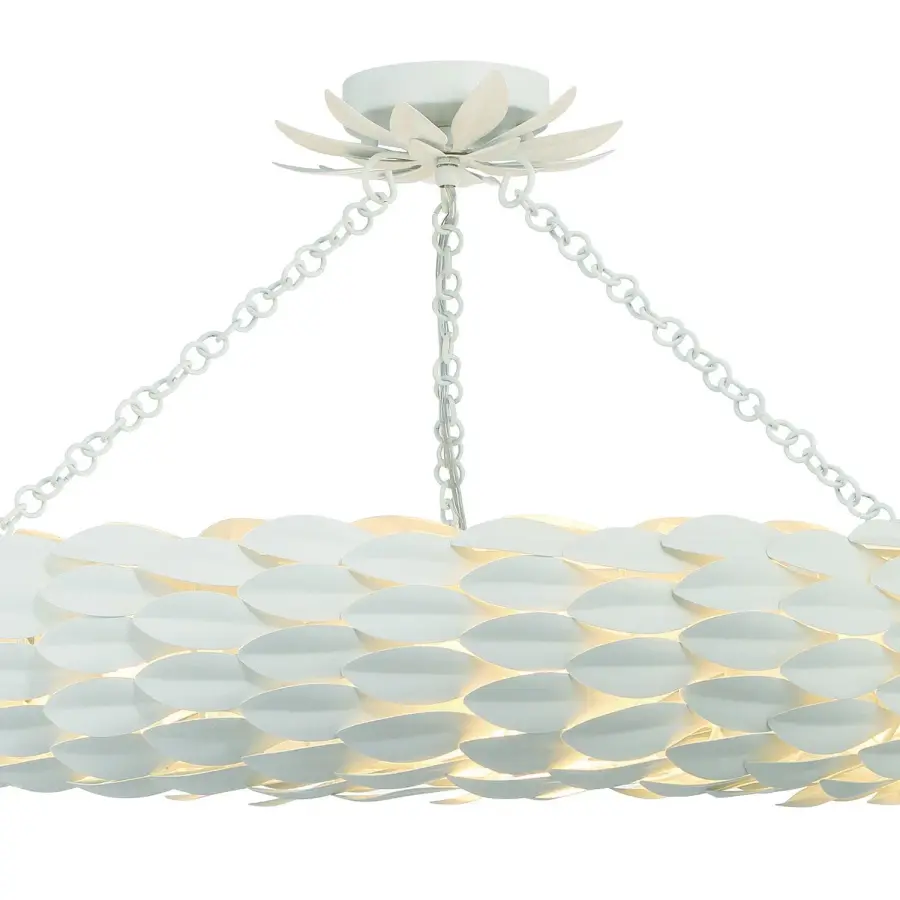 Broche 33.5" Semi Flush Mount in Antique Gold - Image 12