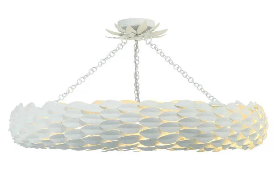Broche 33.5" Semi Flush Mount in Antique Gold - Image 9