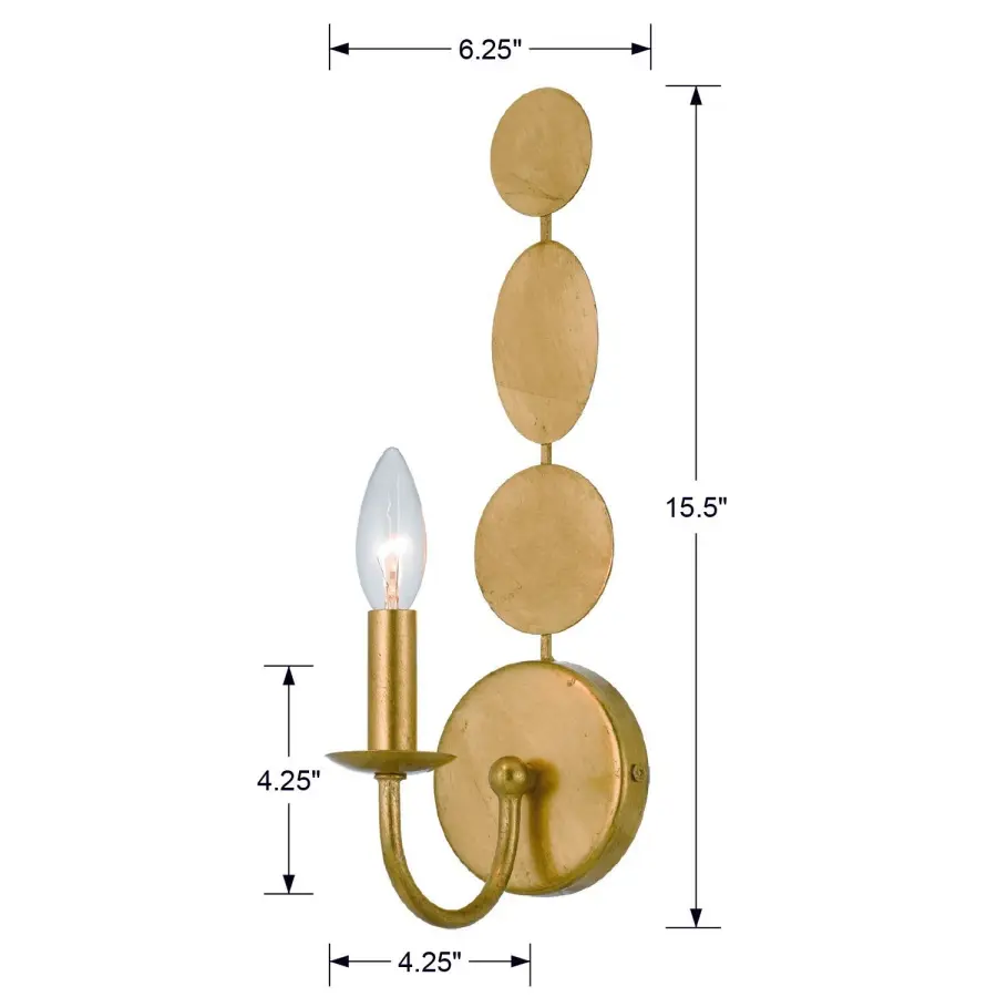 Layla 4.25" Antique Gold Sconce - Image 6