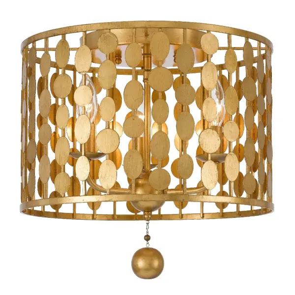 Layla 15" Flush Mount in Antique Gold - Image 1