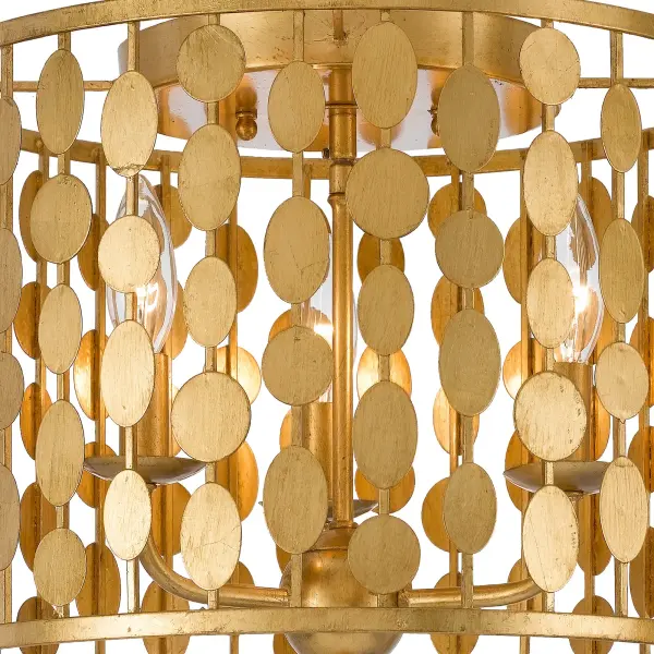 Layla 15" Flush Mount in Antique Gold - Image 3