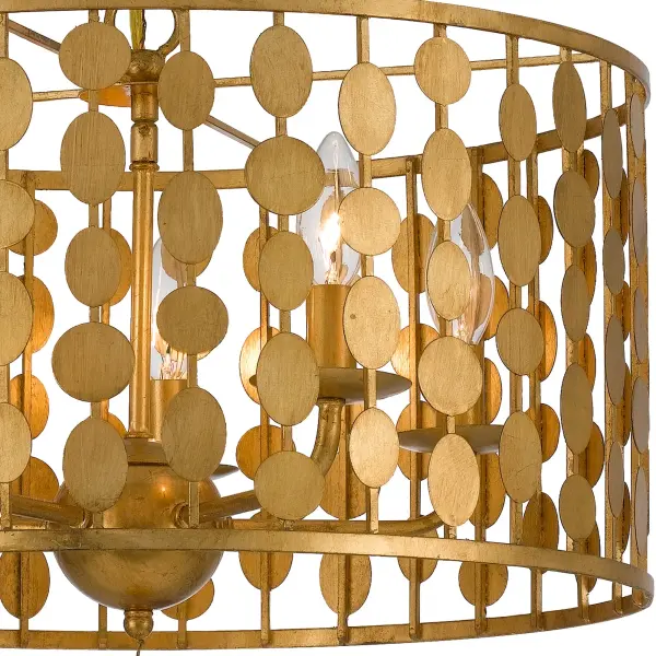 Layla 18" Chandelier in Antique Gold - Image 2