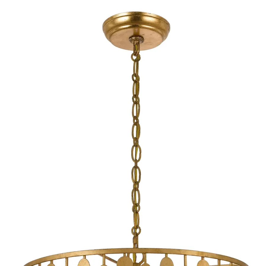 Layla 18" Chandelier in Antique Gold - Image 4