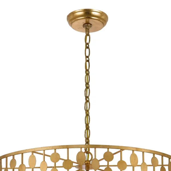 Layla 23.75" Chandelier in Antique Gold - Image 3