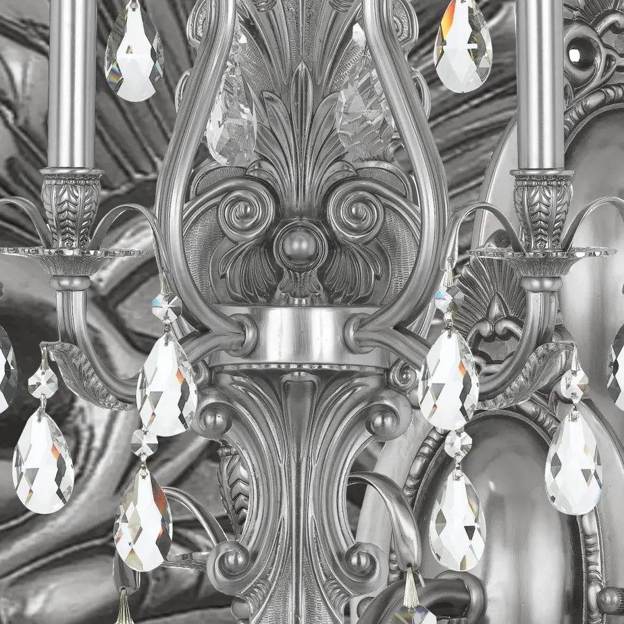 Dawson 12.5" Pewter White Sconce - Image 3