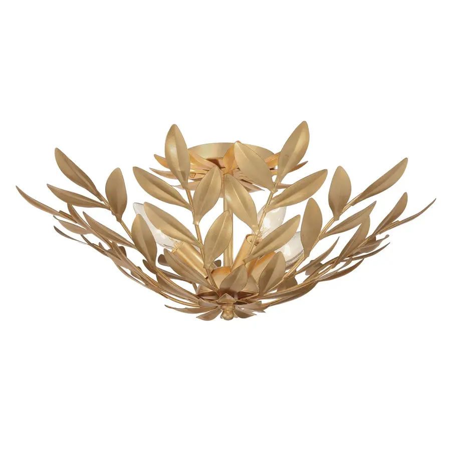 Broche 20.75" Semi Flush Mount in Champagne Green Tea - Image 1