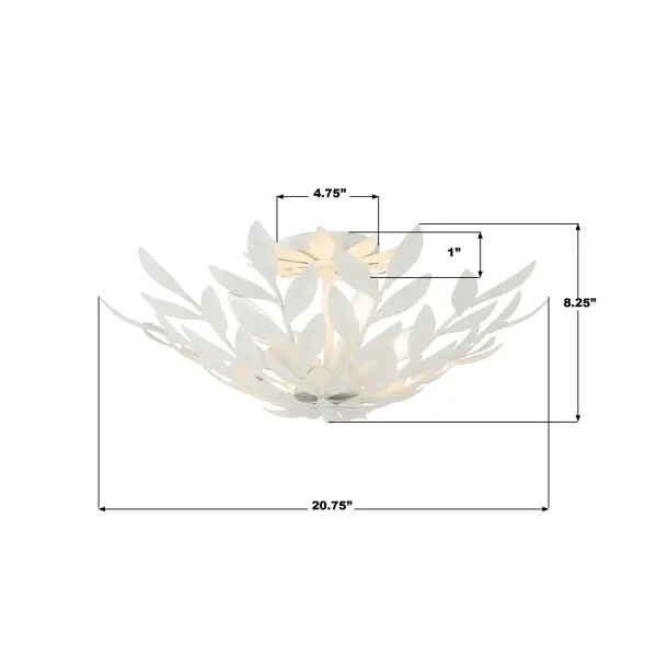 Broche 20.75" Semi Flush Mount in Champagne Green Tea - Image 17