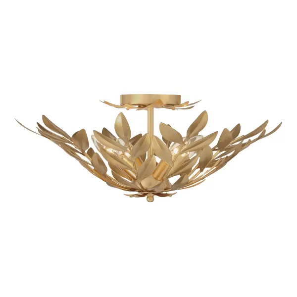 Broche 20.75" Semi Flush Mount in Champagne Green Tea - Image 3