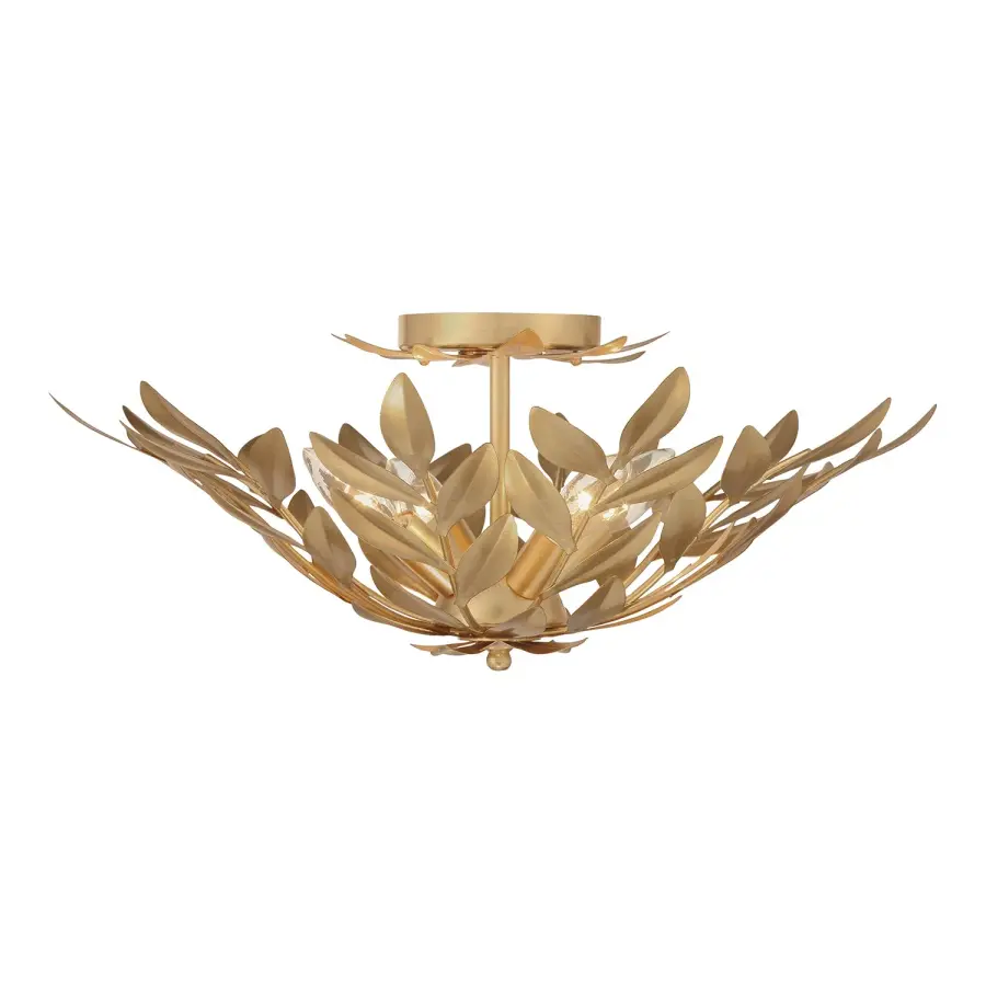 Broche 20.75" Semi Flush Mount in Champagne Green Tea - Image 3