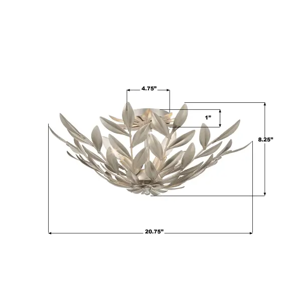 Broche 20.75" Semi Flush Mount in Champagne Green Tea - Image 25