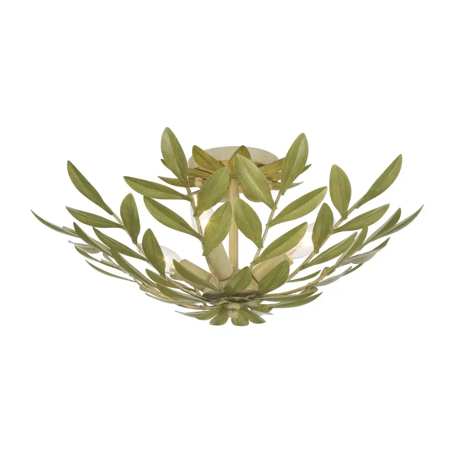 Broche 20.75" Semi Flush Mount in Champagne Green Tea - Image 27