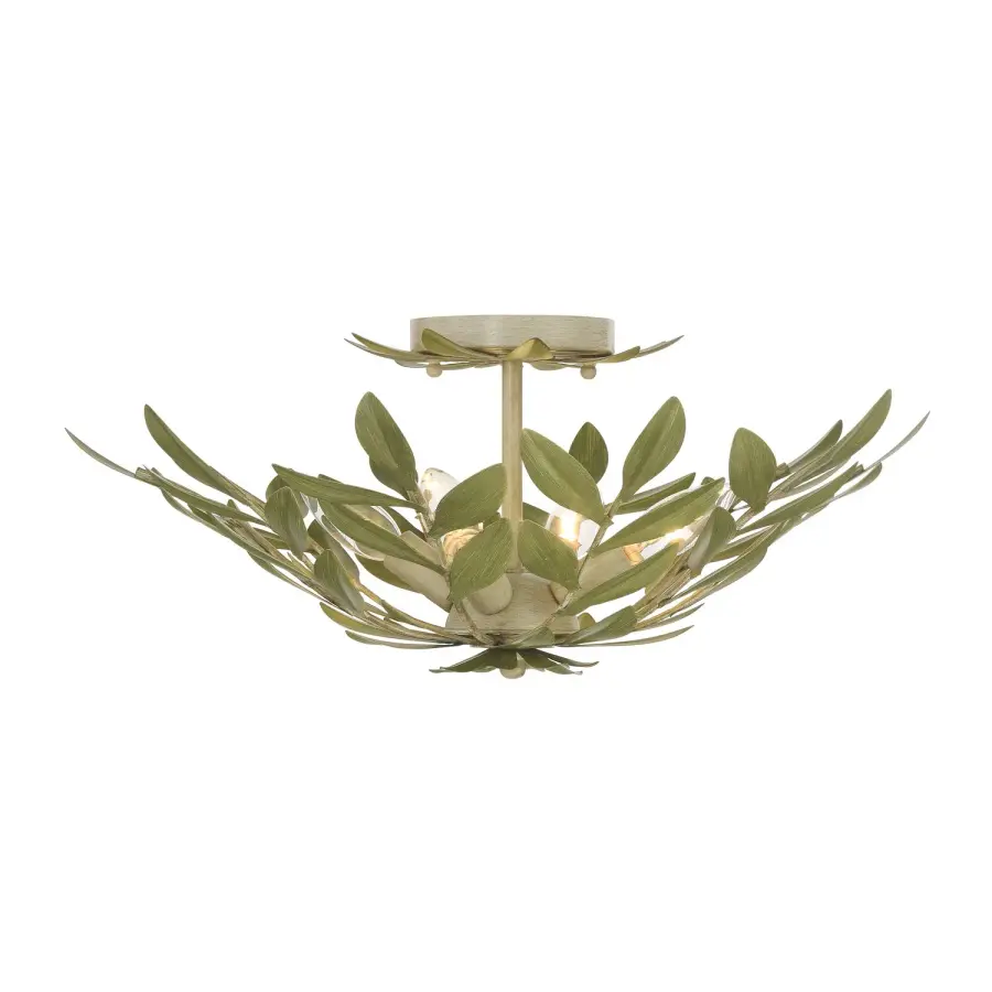 Broche 20.75" Semi Flush Mount in Champagne Green Tea - Image 29