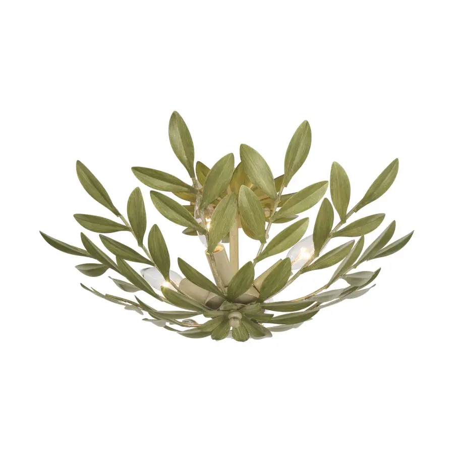 Broche 20.75" Semi Flush Mount in Champagne Green Tea - Image 30