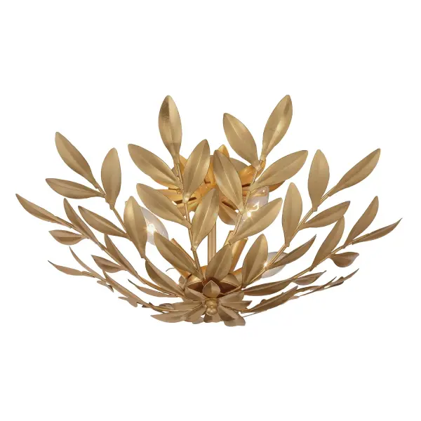 Broche 20.75" Semi Flush Mount in Champagne Green Tea - Image 4