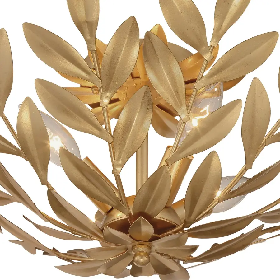 Broche 20.75" Semi Flush Mount in Champagne Green Tea - Image 5