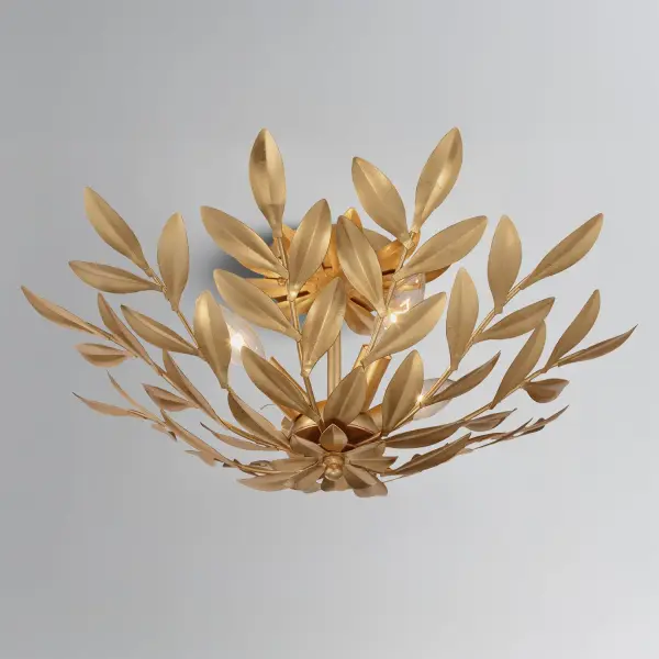 Broche 20.75" Semi Flush Mount in Champagne Green Tea - Image 6