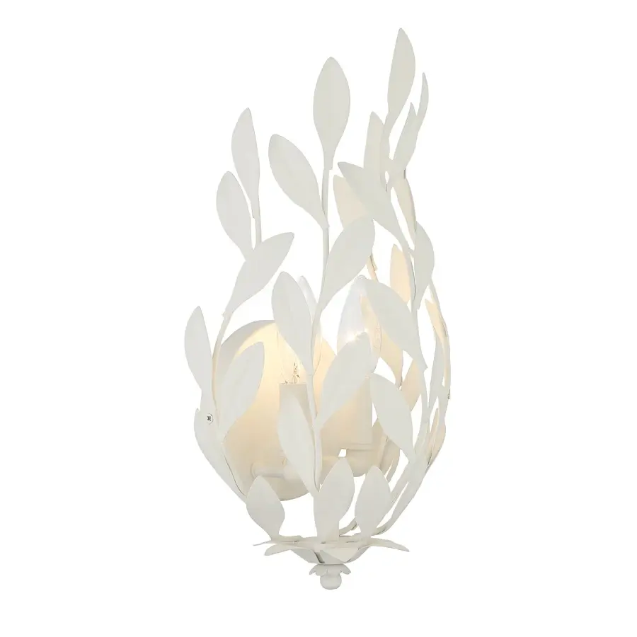 Broche 8.25" Wrought Iron Leaf Sconce - Image 11