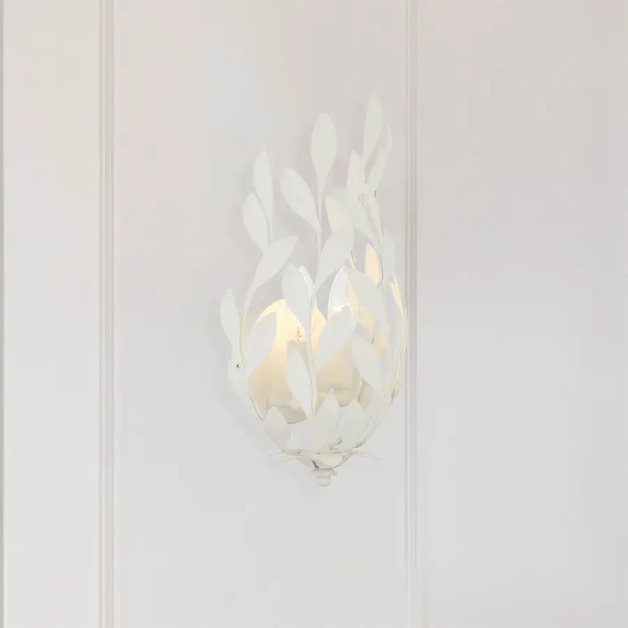 Broche 8.25" Wrought Iron Leaf Sconce - Image 14