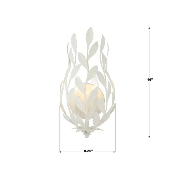 Broche 8.25" Wrought Iron Leaf Sconce - Image 15