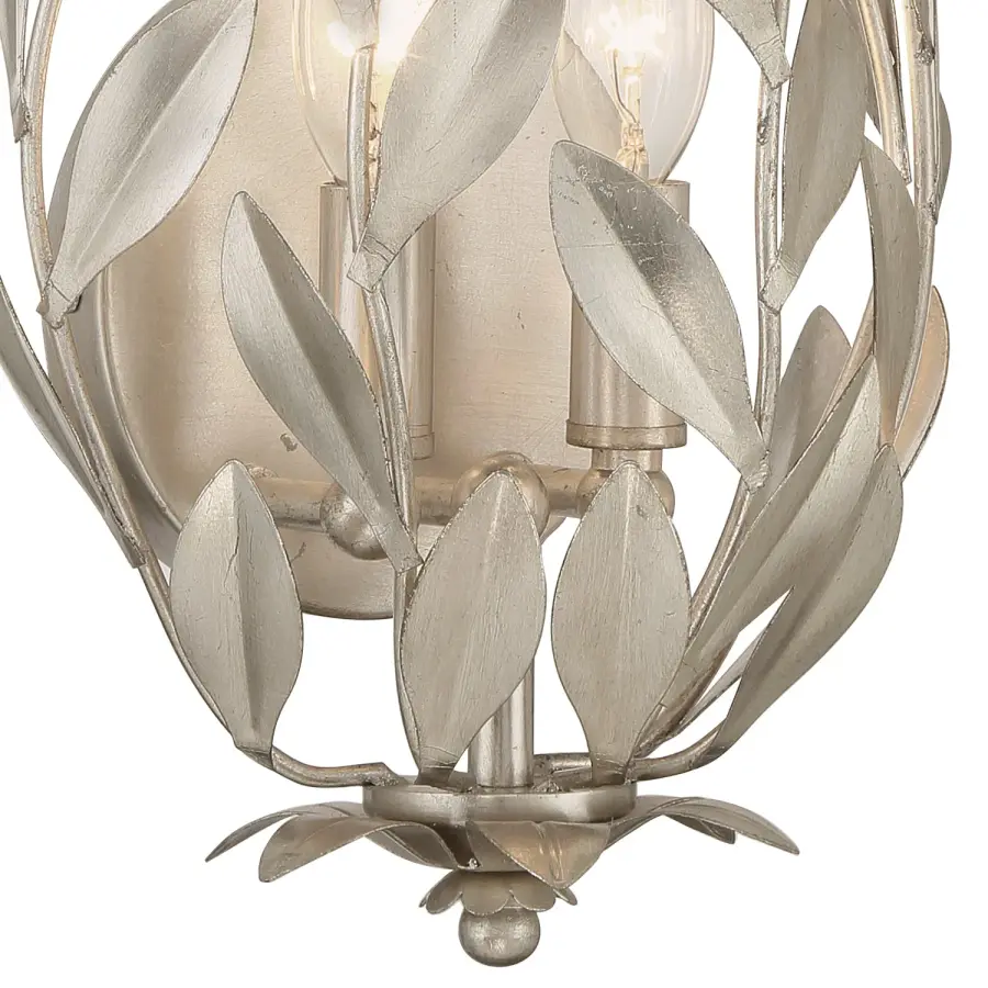 Broche 8.25" Wrought Iron Leaf Sconce - Image 21