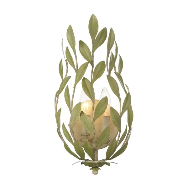 Broche 8.25" Wrought Iron Leaf Sconce - Image 25