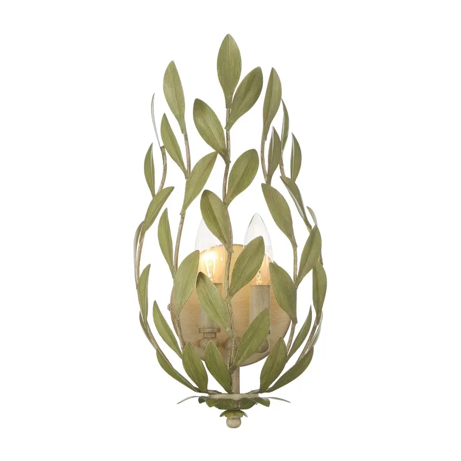 Broche 8.25" Wrought Iron Leaf Sconce - Image 25