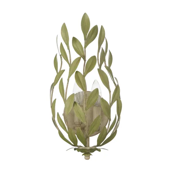 Broche 8.25" Wrought Iron Leaf Sconce - Image 26