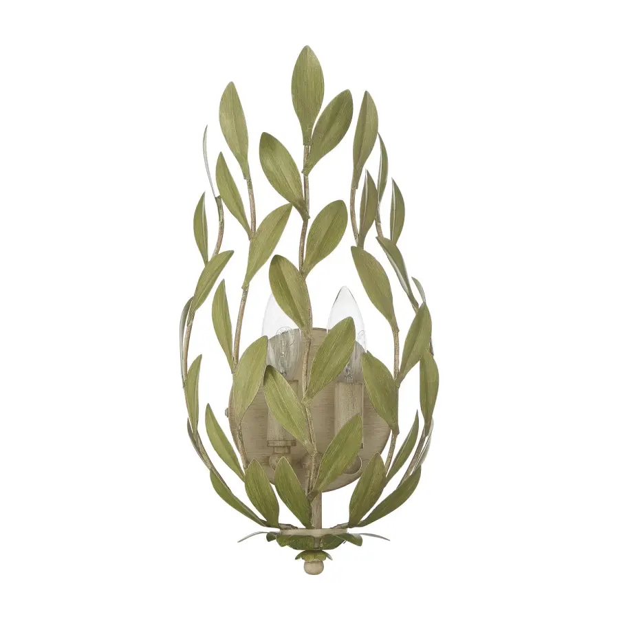 Broche 8.25" Wrought Iron Leaf Sconce - Image 26